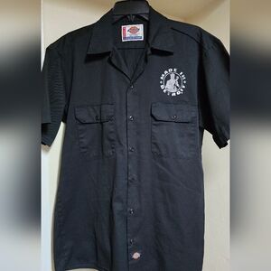 Dickies Made in Detroit Black Casual Button-Down Shirt sz Medium HTF